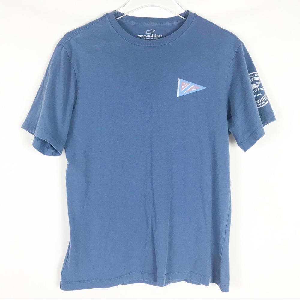 VINEYARD VINES Blue Flag VV Whale T-Shirt XS